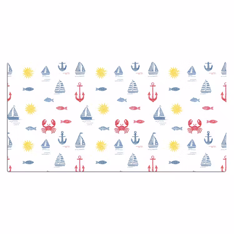 Nautisch - Illustraties - Kleurrijk Muismat XXL klein 681 -3d_leeg