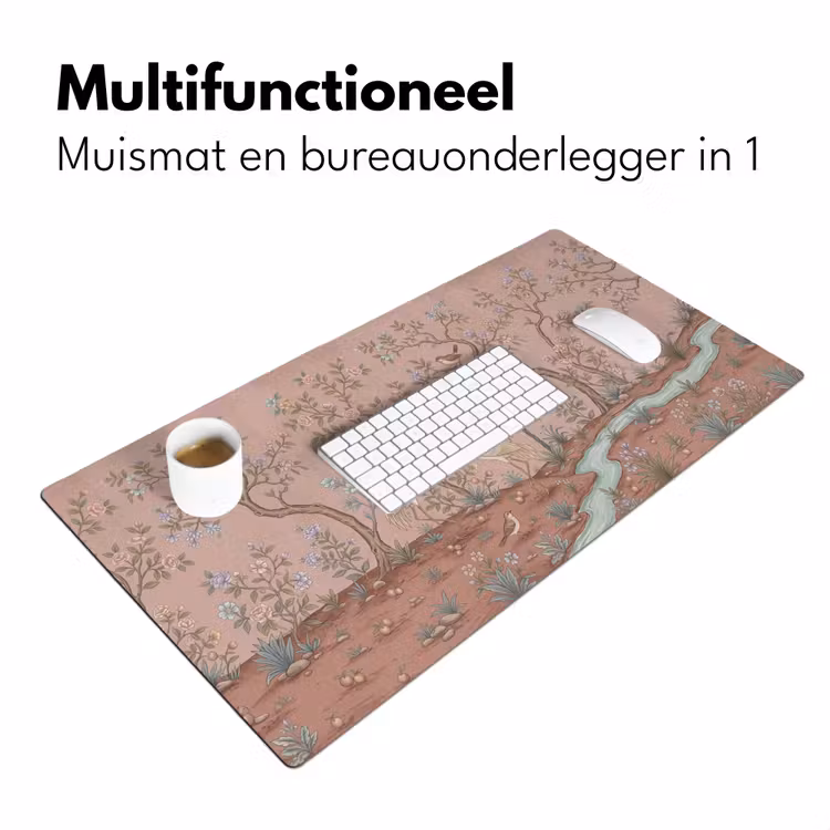 Nostalgisch - Reigers - Roze Muismat XXL klein -sfeer4