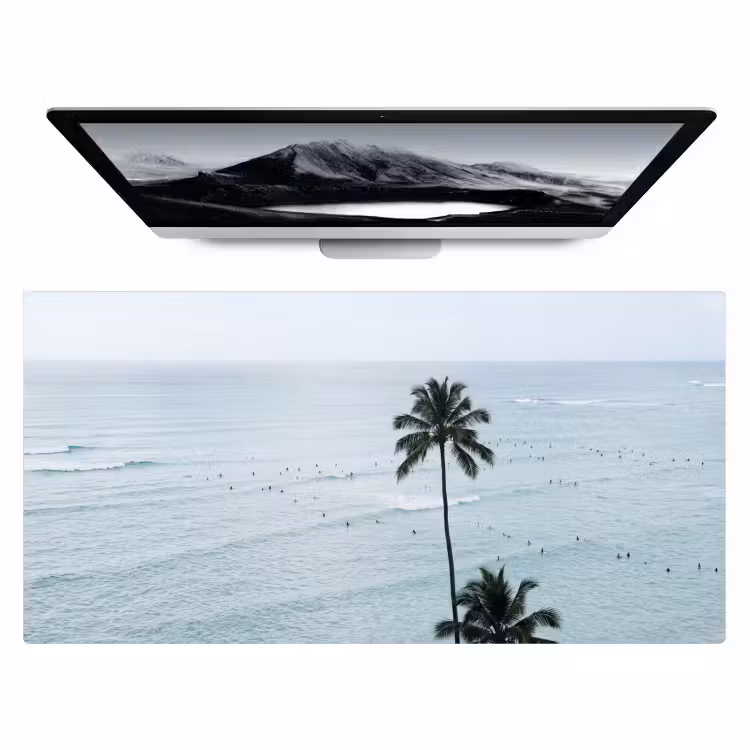 Oceaan - Palmbomen - Surfers Muismat XXL klein -zzz3d
