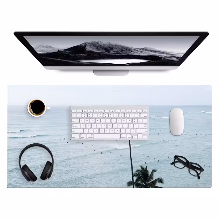 Oceaan - Palmbomen - Surfers Muismat XXL klein -3d