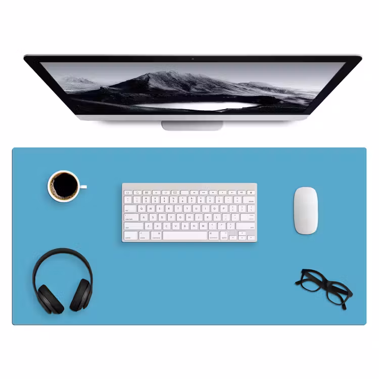 Ocean - Teal - Blauw Muismat XXL klein 681 -3d