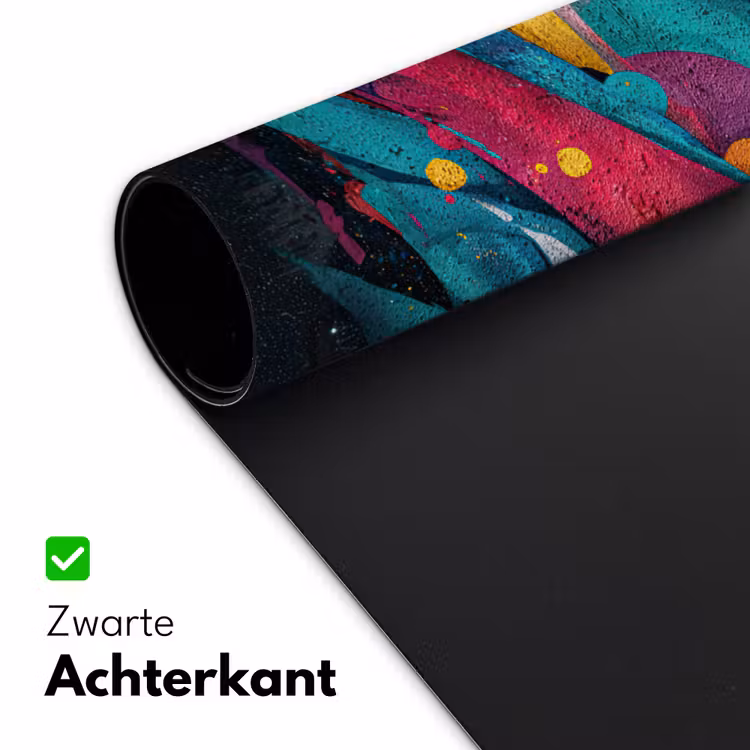 Banen - Golven - Kleurrijk - Abstract Muismat XXL klein -sfeer2