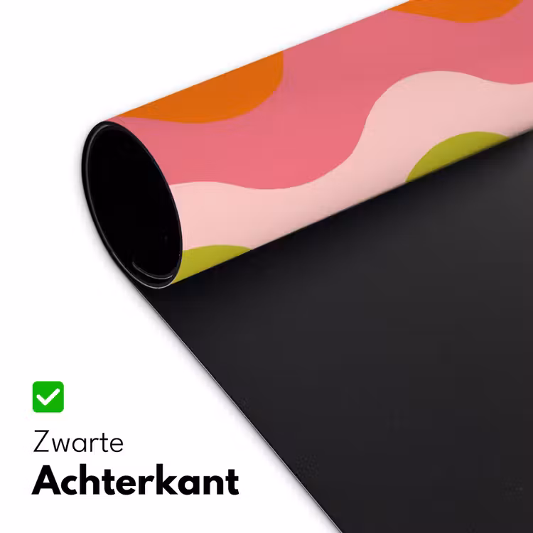 Banen - Golven - Kleurrijk - Verticaal Muismat XXL klein -sfeer2