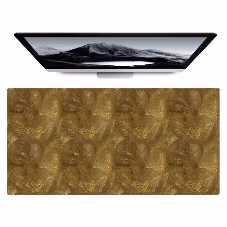 Organisch - Lijnen - Goud Muismat XXL klein 681 -zzz3d