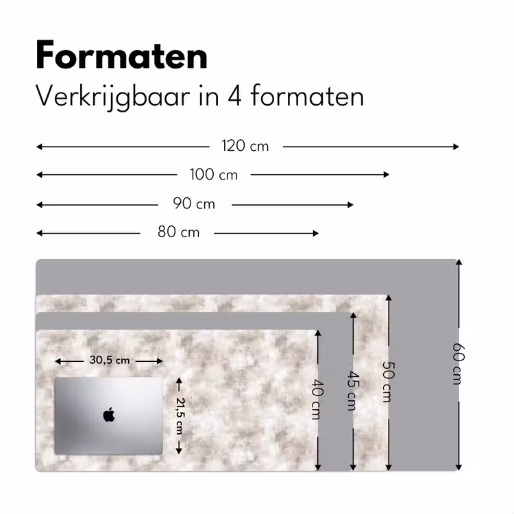 Organisch - Patroon - Gemêleerd Muismat XXL klein 681 -sfeer5