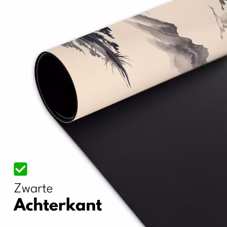 Oosters - Kraanvogels - Landschap Muismat XXL klein -sfeer2