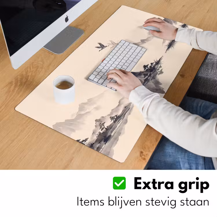 Oosters - Kraanvogels - Landschap Muismat XXL klein -sfeer3