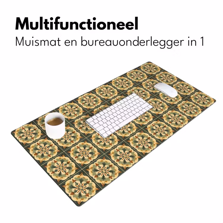 Ornament - Patroon - Groen Muismat XXL klein 681 -sfeer4