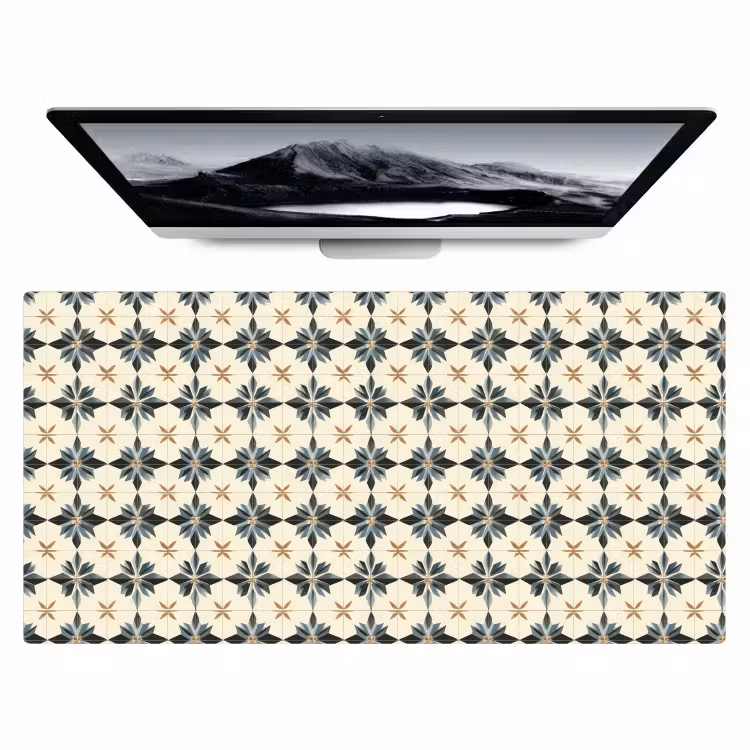 Sierlijk - Ornament - Blauw Muismat XXL klein 681 -zzz3d