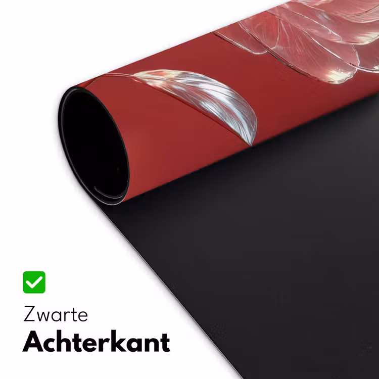 Sierlijk - Bloem - Roze - Glazen Muismat XXL klein -sfeer2