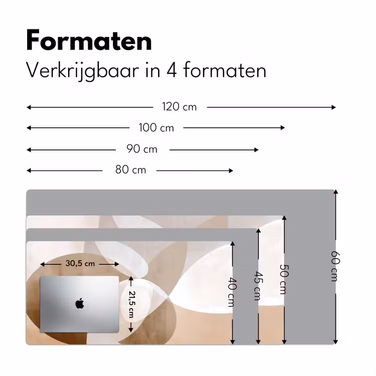 Ovale vormen - Transparant - Zachte overgang Muismat XXL klein -sfeer5