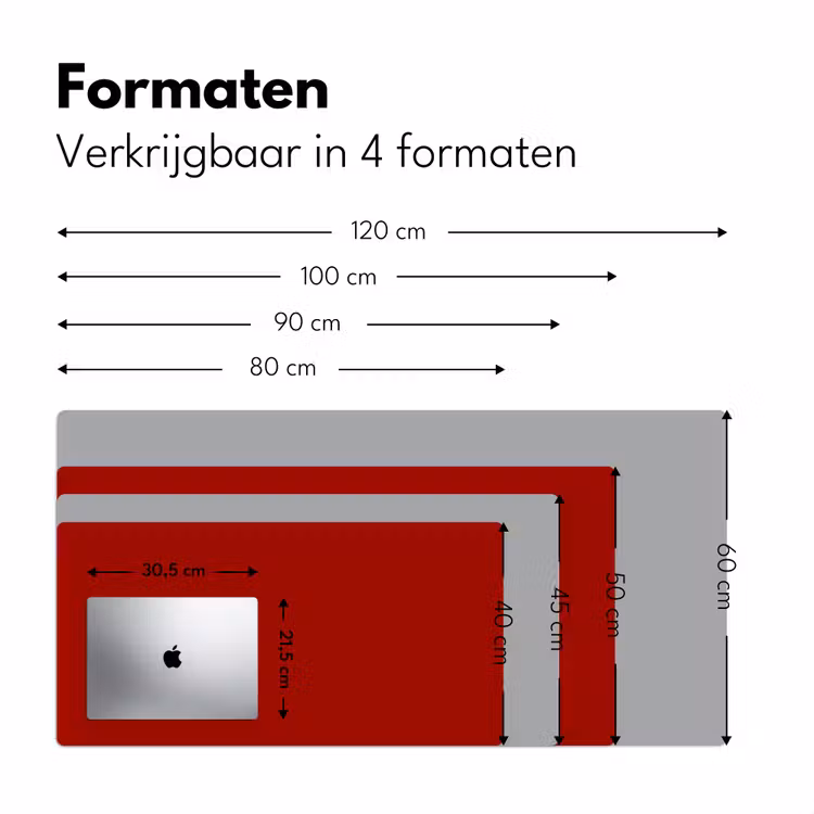 Oxblood - Maroon - Rood Muismat XXL klein 681 -sfeer5