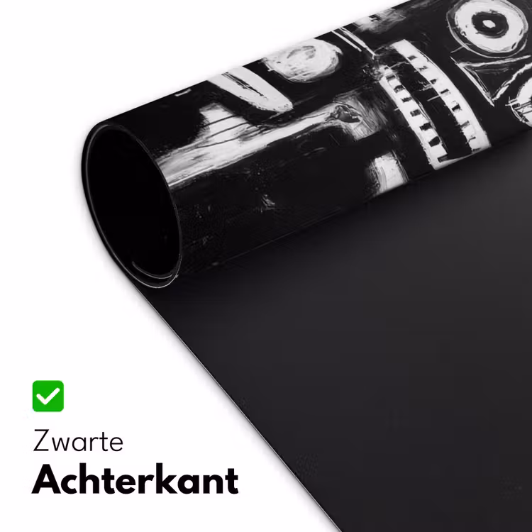 Schilderij - Figuren - Zwart - Abstract Muismat XXL klein -sfeer2