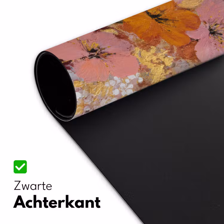 Schilderij - Bloemen - Rustiek - Roze Muismat XXL klein -sfeer2