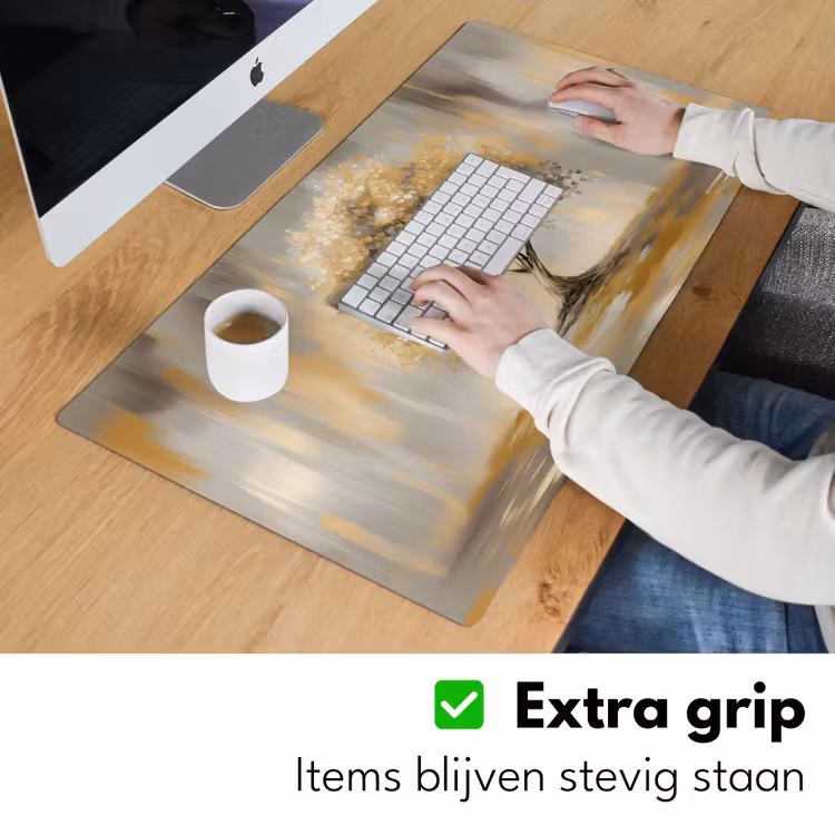 Schilderij - Boom - Abstract - Bladeren Muismat XXL klein -sfeer3