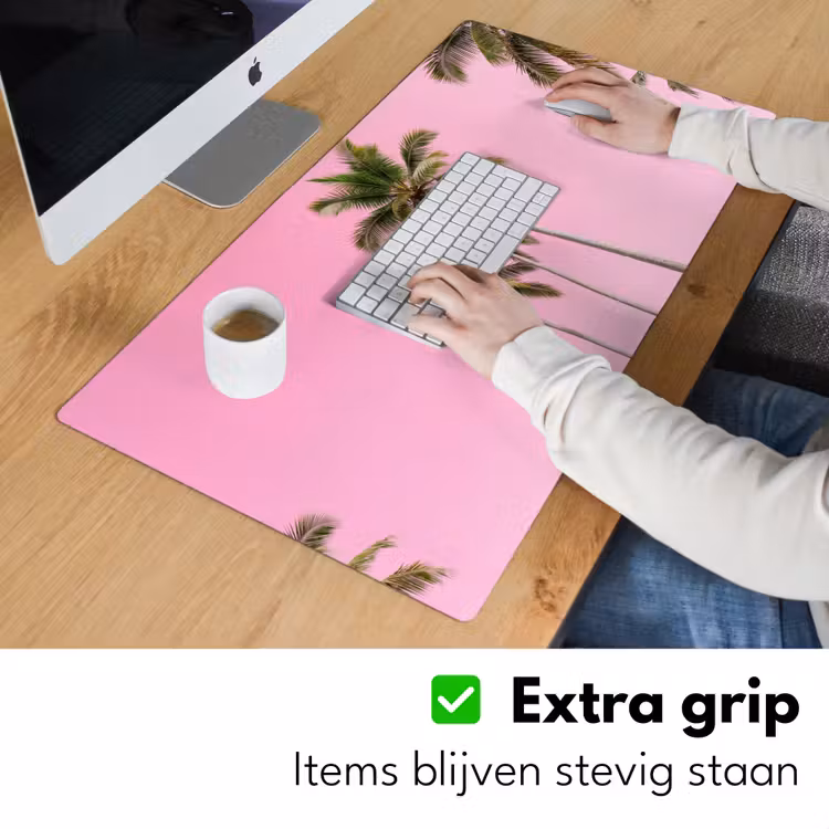 Palmboom - Tropisch - Pink Muismat XXL klein -sfeer3