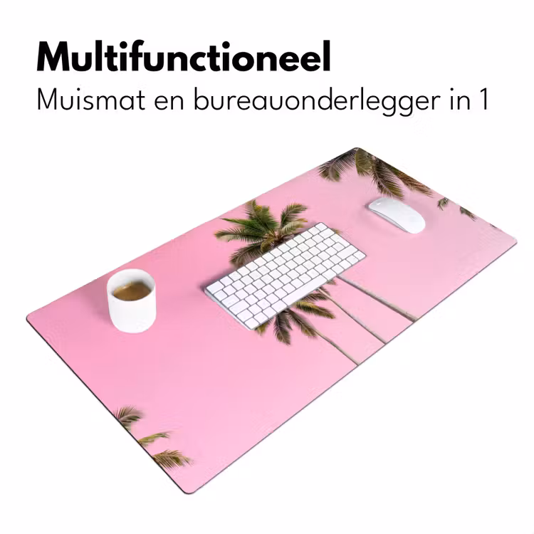 Palmboom - Tropisch - Pink Muismat XXL klein -sfeer4