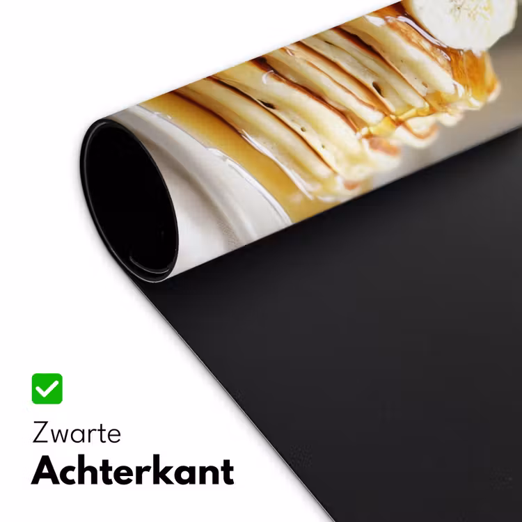 Pannenkoeken - Banaan - Siroop - Wit - Beige Muismat XXL klein -sfeer2