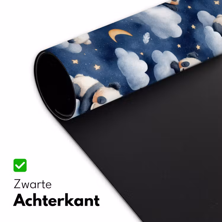Panda's - Slapen - Blauw Muismat XXL klein 681 -sfeer2