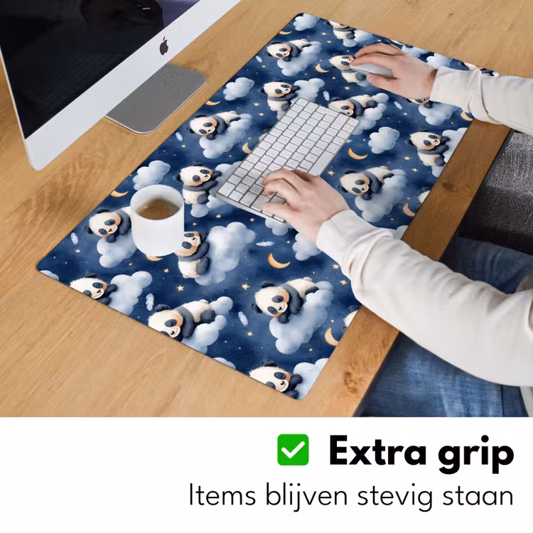 Panda's - Slapen - Blauw Muismat XXL klein 681 -sfeer3