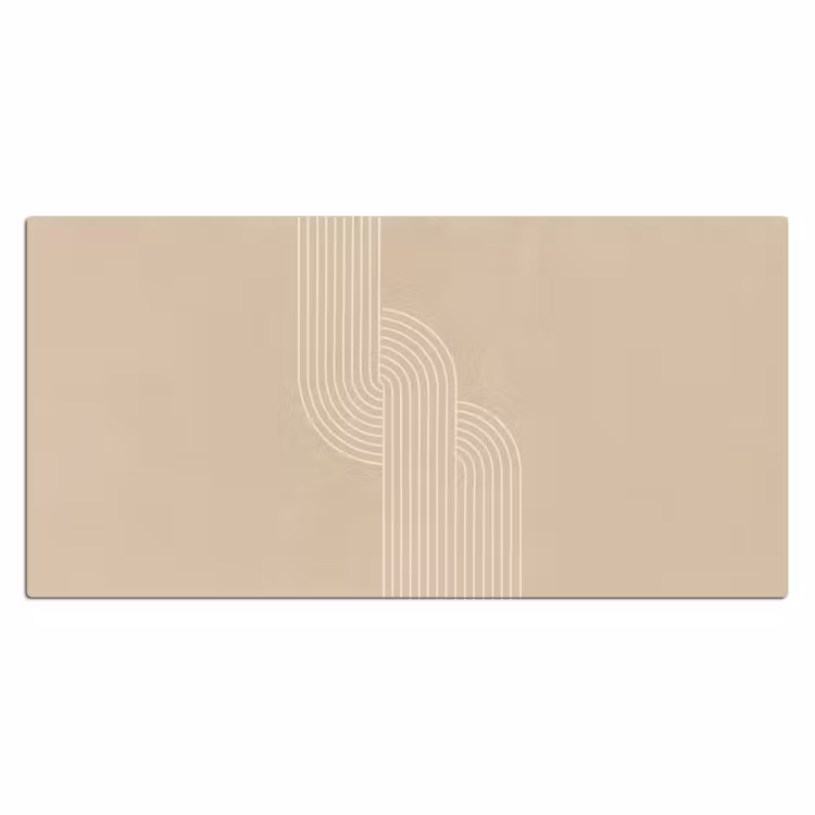 Parallelle lijnen - Lichte textuur - Beige Muismat XXL klein -3d_leeg