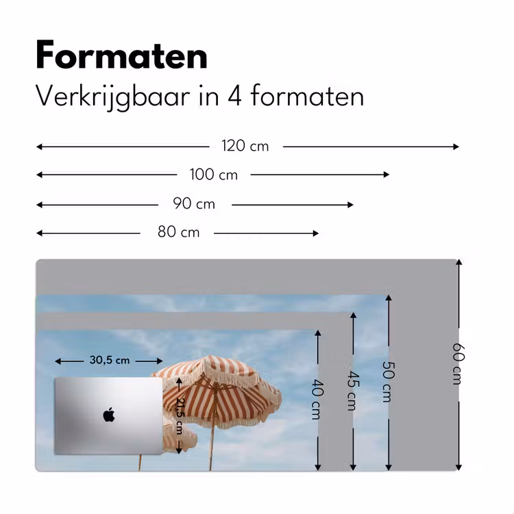 Parasol - Lucht - Rood Muismat XXL klein -sfeer5