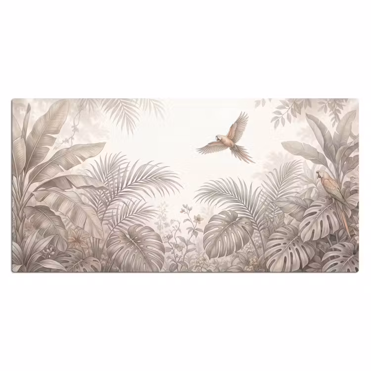 Papagaai - Jungle - Tropisch Muismat XXL klein -3d_leeg