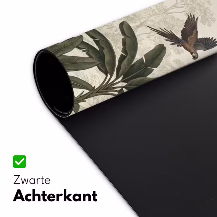 Papagaaien - Jungle - Tropisch - Green Muismat XXL klein -sfeer2