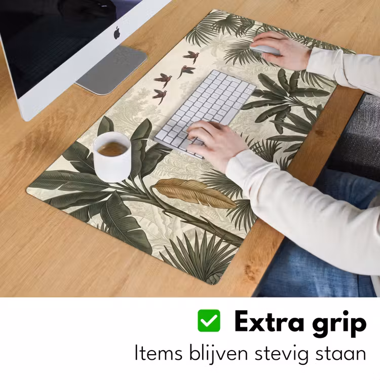 Papagaaien - Jungle - Tropisch - Green Muismat XXL klein -sfeer3