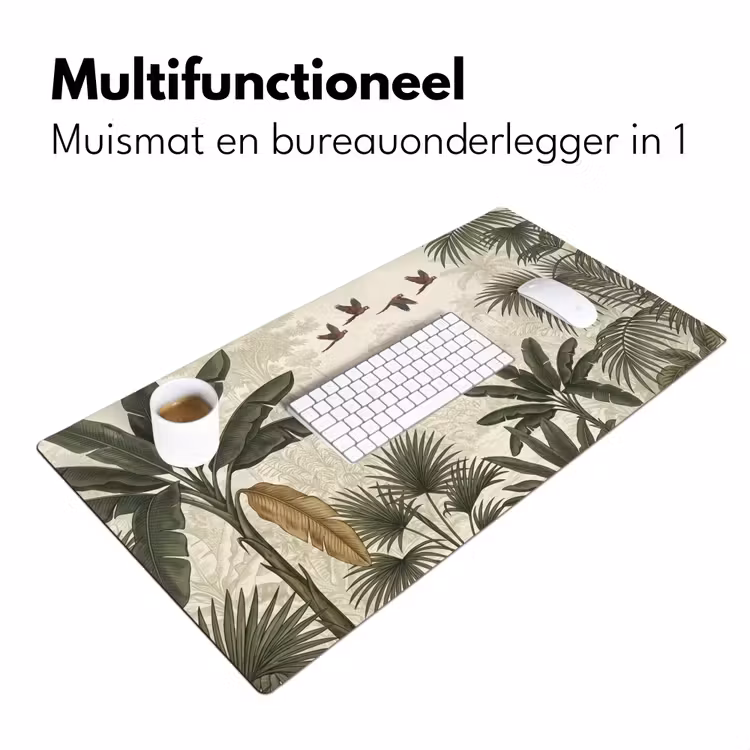 Papagaaien - Jungle - Tropisch - Green Muismat XXL klein -sfeer4