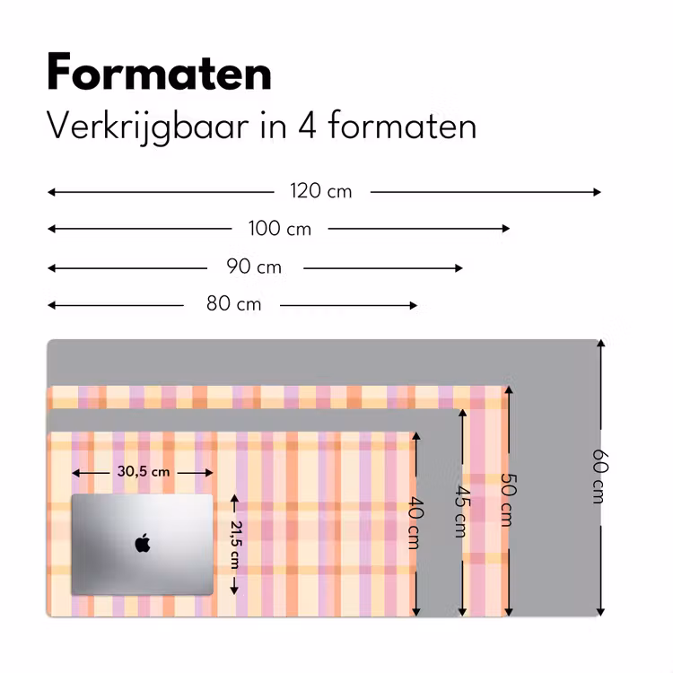 Pastel - uitpatroon - Geometrisch Muismat XXL klein 681 -sfeer5