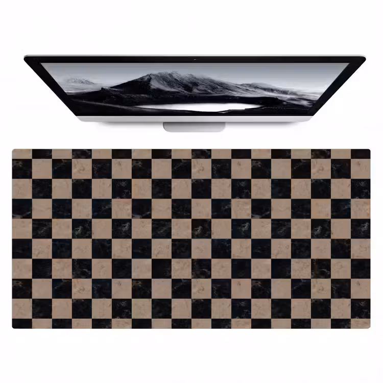 Patroon - Dambord - Marmer Muismat XXL klein 681 -zzz3d