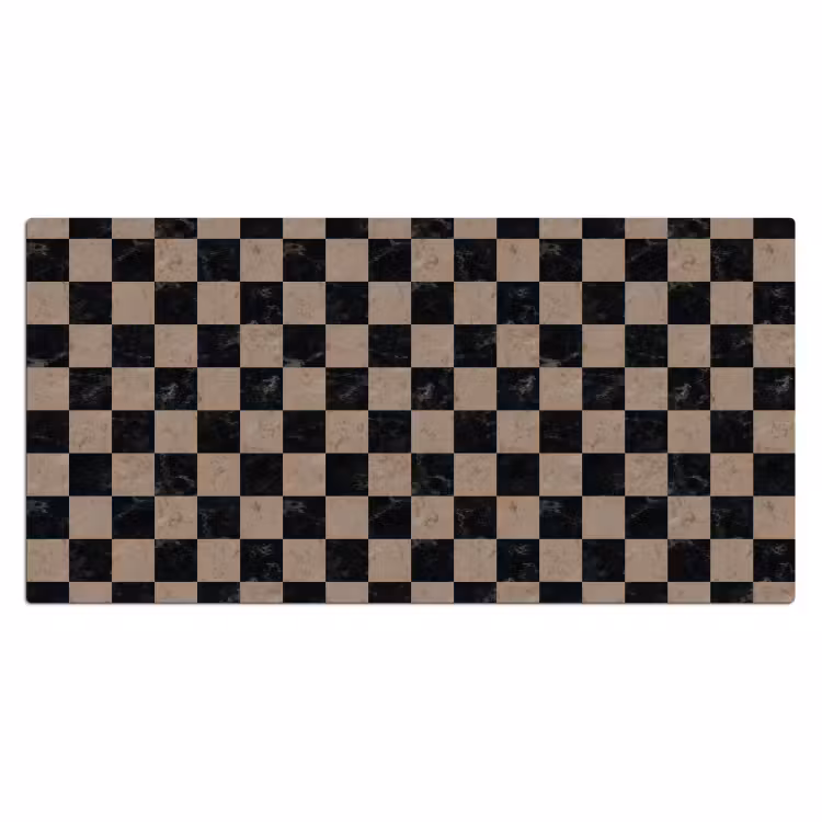 Patroon - Dambord - Marmer Muismat XXL klein 681 -3d_leeg