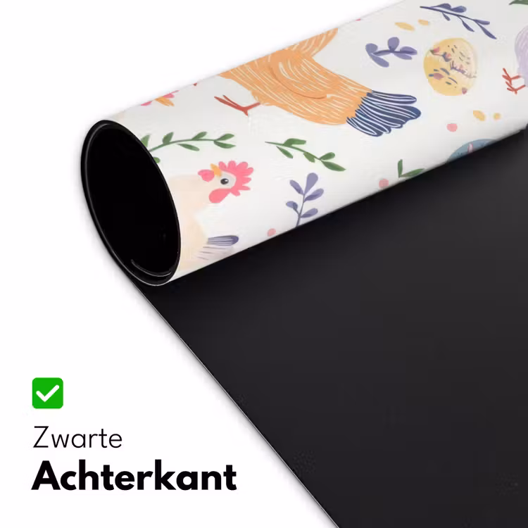 Patroon - Kip - Paaseieren Muismat XXL klein -sfeer2