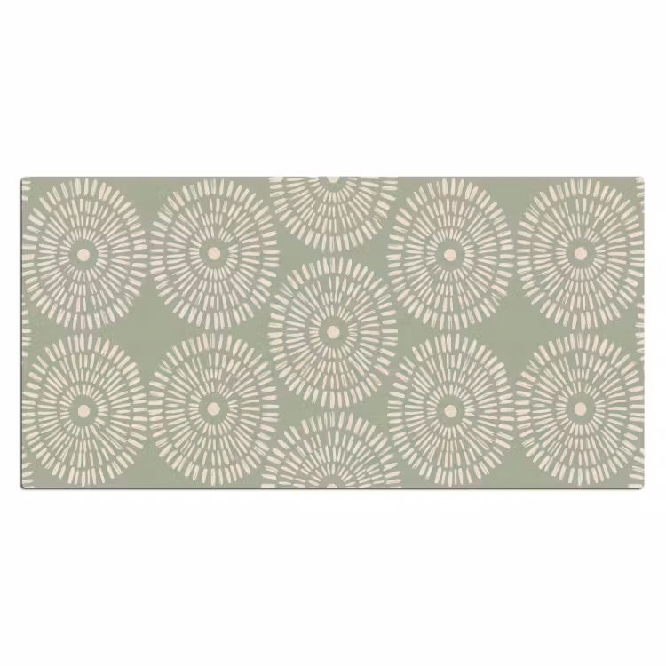 Patroon - Cirkels - Abstract - Modern - Groen Muismat XXL klein -3d_leeg