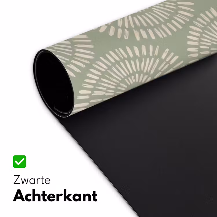 Patroon - Cirkels - Abstract - Modern - Groen Muismat XXL klein -sfeer2