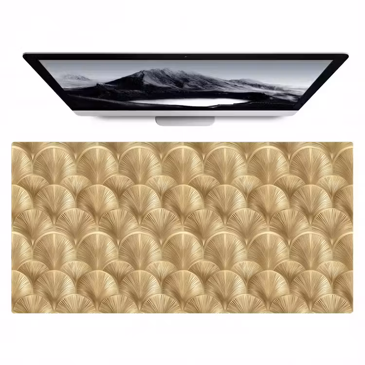 Patroon - Waaier -  Goud Muismat XXL klein 681 -zzz3d