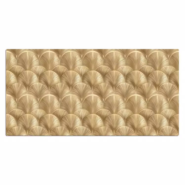 Patroon - Waaier -  Goud Muismat XXL klein 681 -3d_leeg
