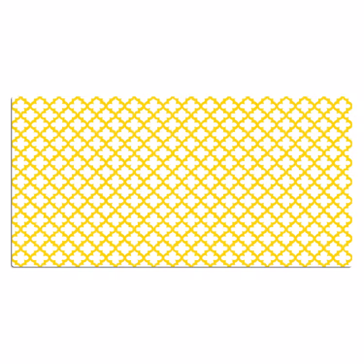 Patroon - Geometrisch - Klassiek - Geel Muismat XXL klein 681 -3d_leeg