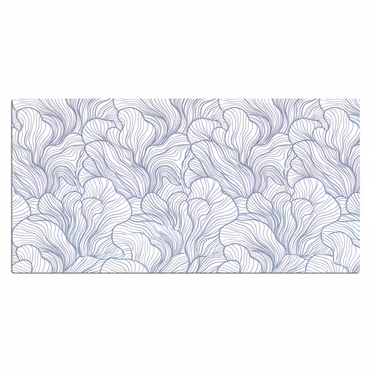 Patroon - Lijnen - Organisch - Abstract - Blauw Muismat XXL klein -3d_leeg