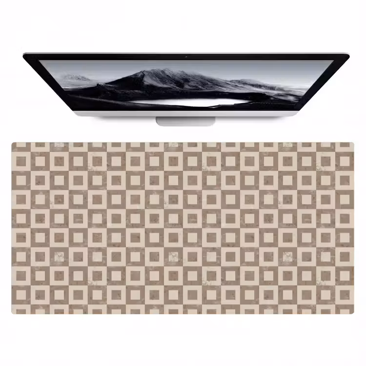 Patroon - Marmer - Beige Muismat XXL klein 681 -zzz3d