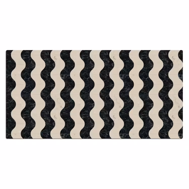 Patroon - Marmer - Groen - Cremé Muismat XXL klein 681 -3d_leeg