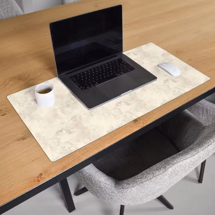 Patroon - Organisch - Beige Muismat XXL klein 681 -sfeer1