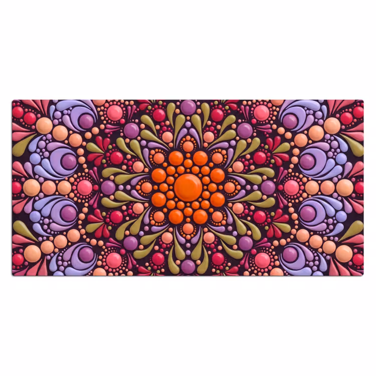 Patroon - Stippen - Abstract - Modern - Kleurrijk Muismat XXL klein -3d_leeg