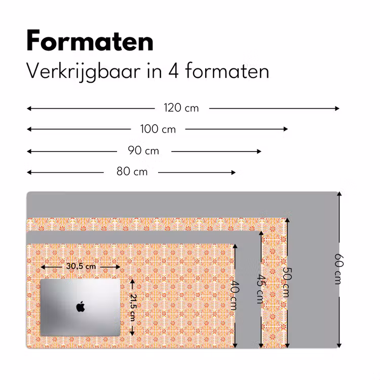 Patroon - Retro - Kleur Muismat XXL klein 681 -sfeer5