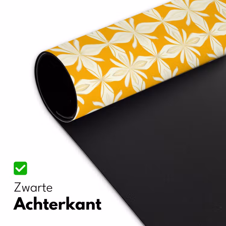 Patroon - Retro - Geel Muismat XXL klein 681 -sfeer2