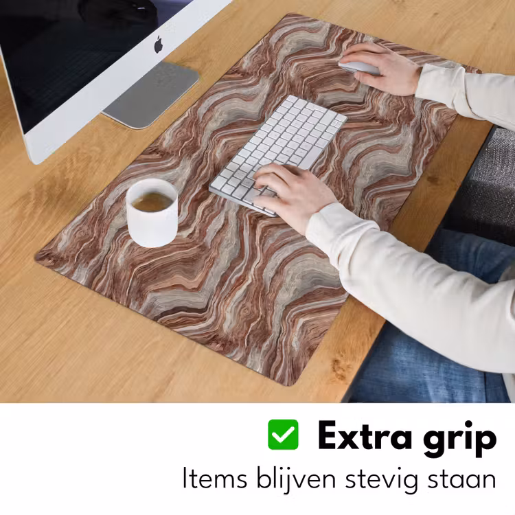 Patroon - Zandsteen - Travertijn Muismat XXL klein 681 -sfeer3