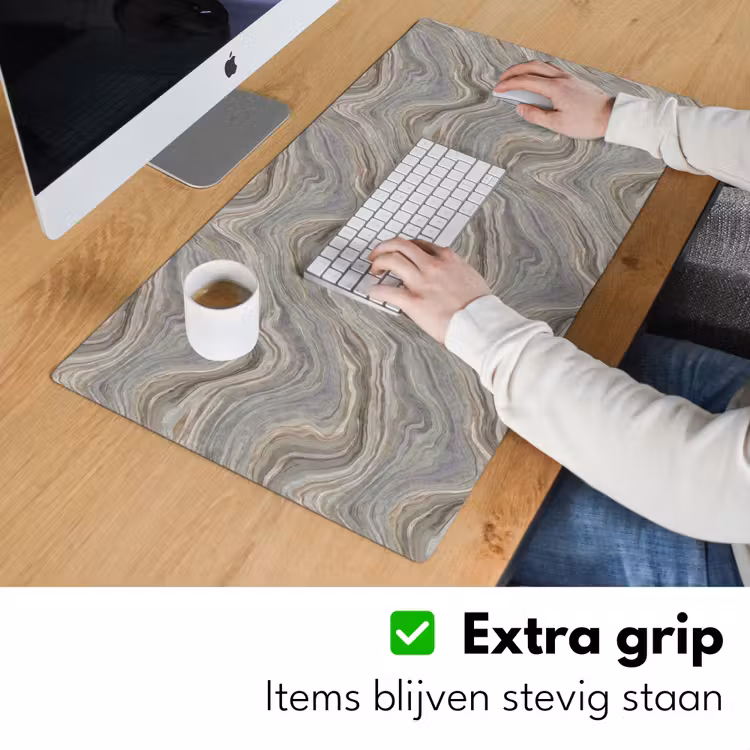 Patroon - Sereen - Paars - Groen Muismat XXL klein 681 -sfeer3