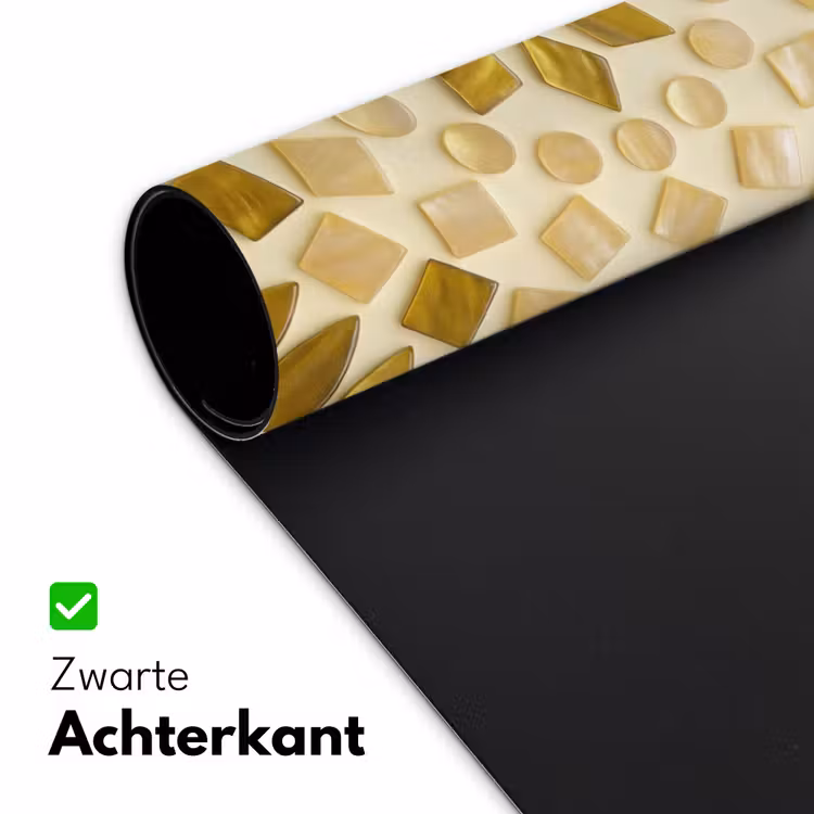 Patroon - Vormen - Mozaïek - Abstract - Goud Muismat XXL klein -sfeer2