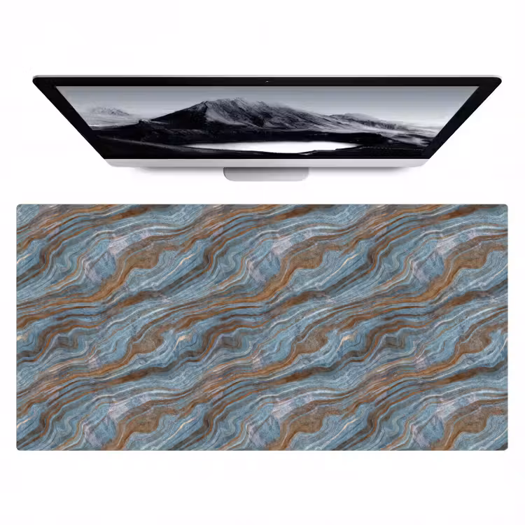 Patroon - Steen - Blauw Muismat XXL klein 681 -zzz3d